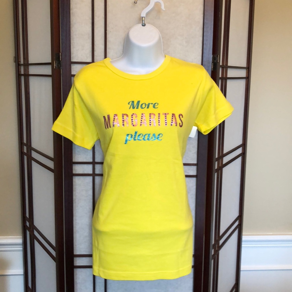 NWT Margaritas sequin graphic tee